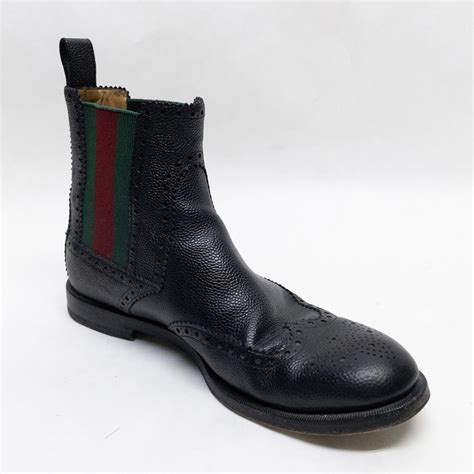 gucci ugg slippers|Gucci leather Chelsea boots.